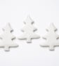 Pack of 3 white trees made with Bullseye 90coe glass