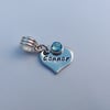 Hand Stamped personalised bracelet charm