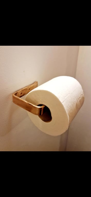 Hand Forged Copper Toilet Roll Holder Blacksmith made Loo Roll Bathroom