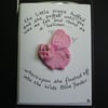 Spring Sale ... Handcrafted 'flying-pig' card by Ann Galvin A5 5"x7"
