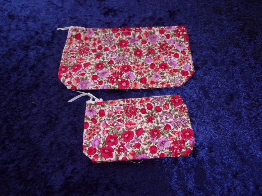 Set Of Two Zip Top Pouches