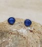 Hypoallergenic small Blue Kyanite stud earrings. Stainless steel - Image 3