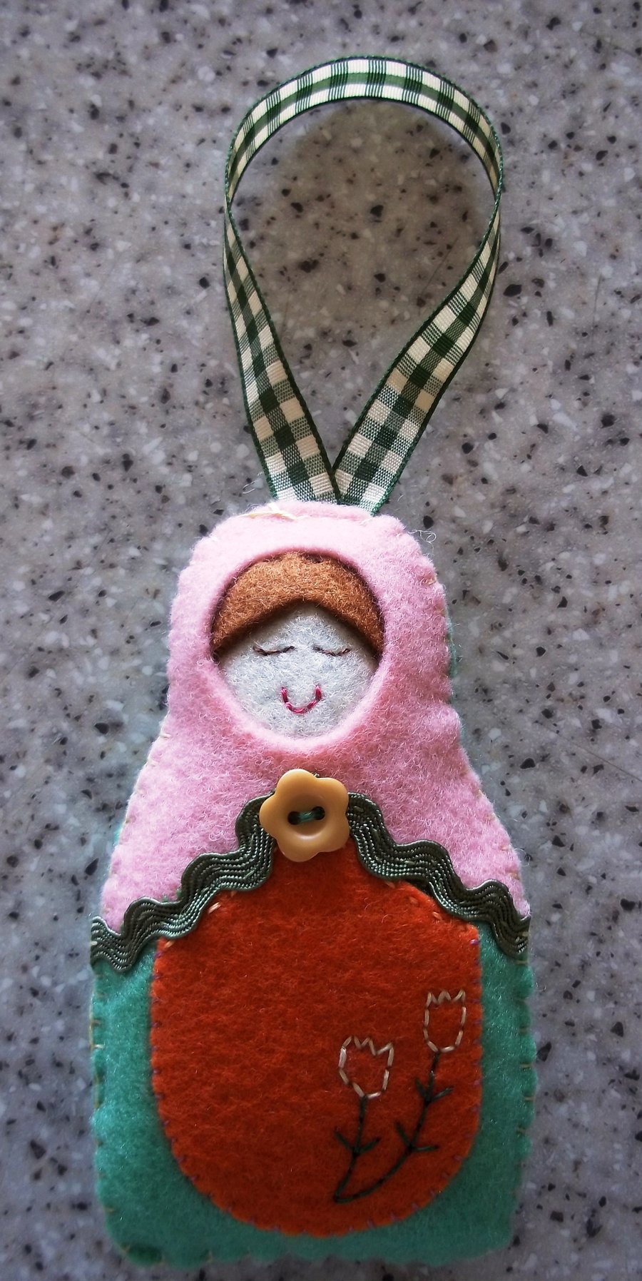 Felt handstitched matryoshka doll