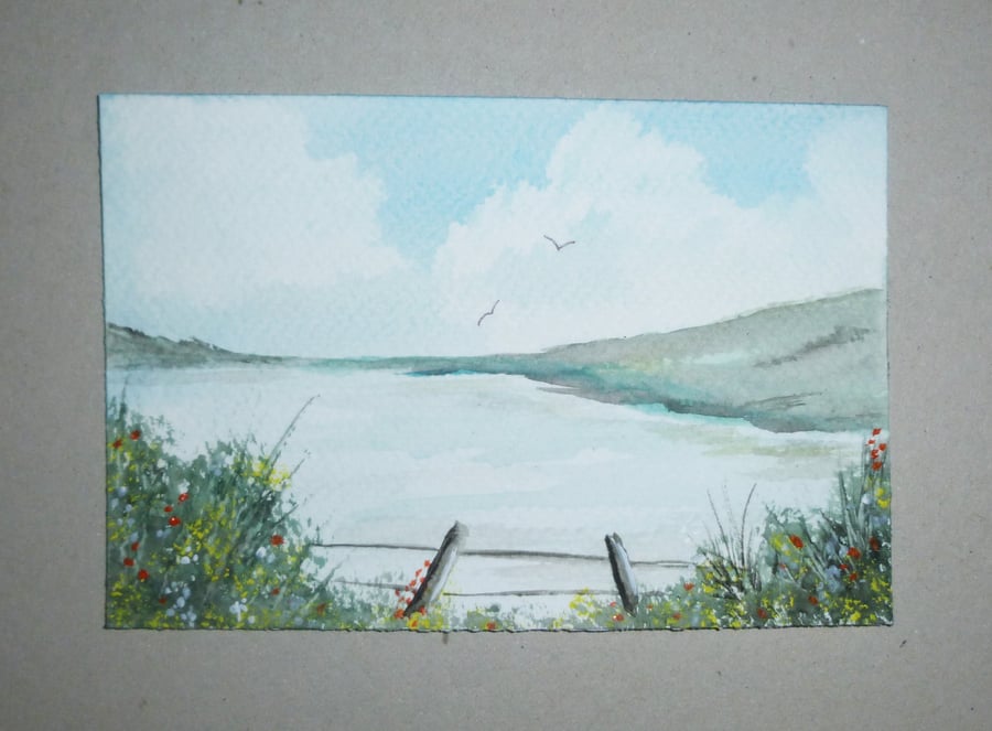 original art watercolour landscape painting ( ref FA 638 J2 )