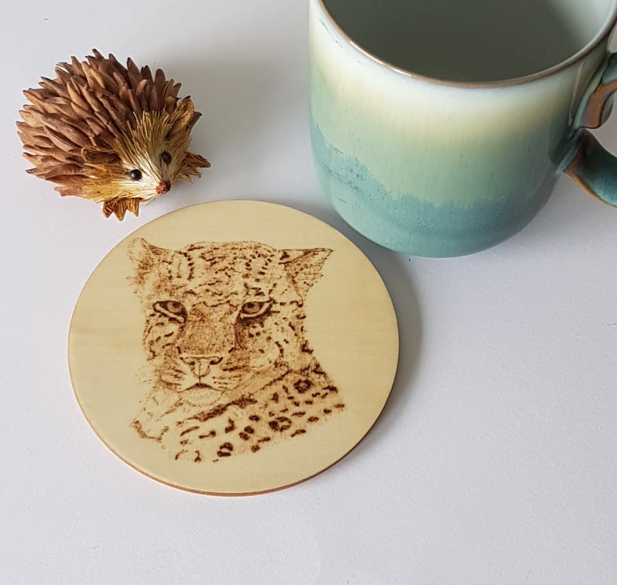  Sale Wooden Coaster Leopard