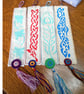 Silkscreen printed bookmark with zwirnknopf button embellishment  - Image 5