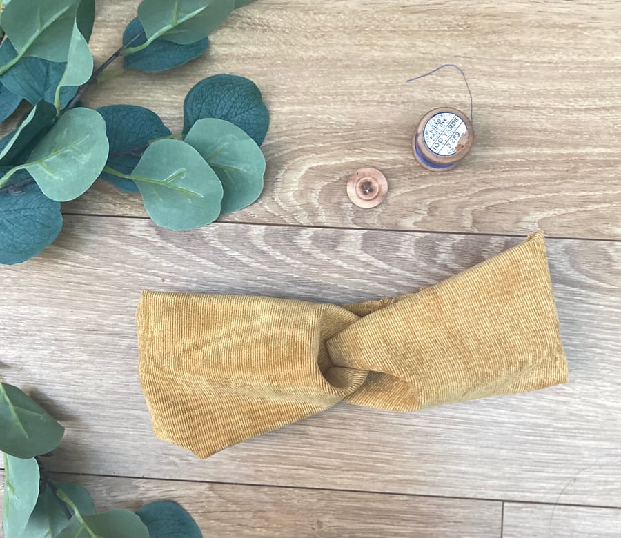 Top Knot Cotton Headband, Alice Band, Adult, Boho Chic, cord