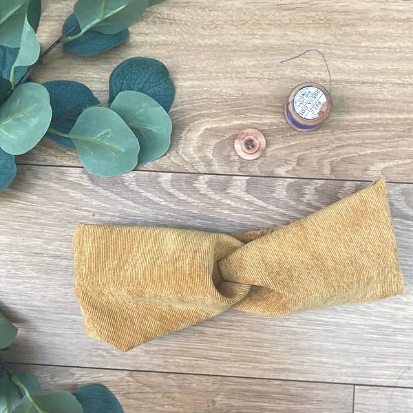 Top Knot Cotton Headband, Alice Band, Adult, Boho Chic, cord