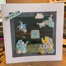 Unique Baby Boy Card, Handmade