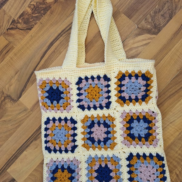 Handmade crocheted tote bag