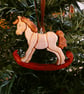 Unique Wooden Rocking Horse Christmas Tree Decoration - Image 3