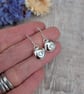 Sterling Silver Pebble Earrings with Aquamarine Stones - JBJ1092 - Image 8