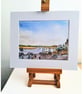 Topsham Quay Exeter Devon Watercolour and Ink Painting Mounted - Image 4