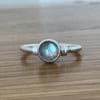 Labradorite Sterling and Fine silver embellished ring