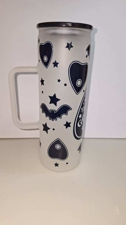 Halloween Yes No Goodbye Ouija 20oz Drinking Glass With Handle Unique Gift