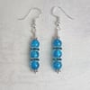 Beautiful Blue Glass Bead Earrings