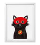 Lightning Cat Print, Black Cat Superhero Wall Art - Image 2