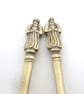 Pair of Apostle Coffeespoons, seconds, Messy Xmas and Crabby New Year - Image 2
