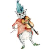 Cat and a Fiddle A4 Giclee print