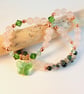  Butterfly, Rose Quartz, Moss Agate & Swarovski Crystal Necklace - Free UK P&P. - Image 5