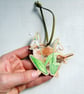 Wren and Snowdrops Wooden Hanging Decoration - Image 4