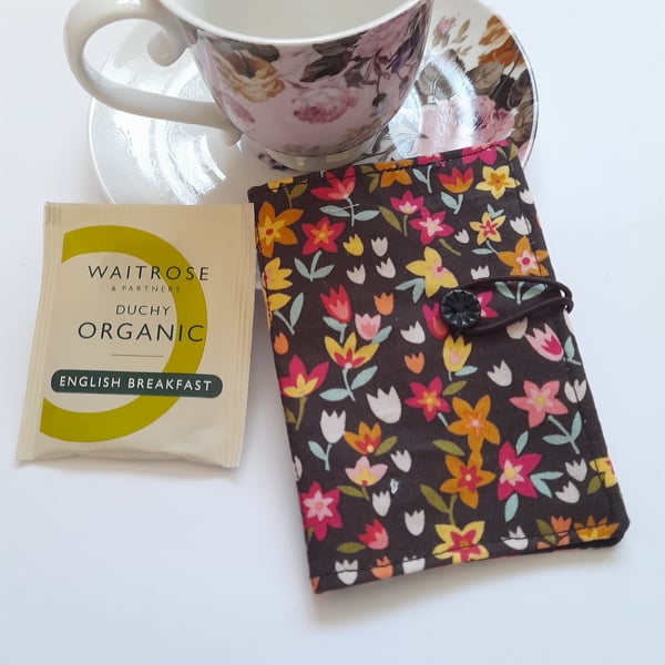 Floral Tea Wallet, Travel tea wallet, Teabag holder,