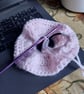Pale pink crochet scrunchie - Image 2