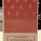 Pink and Gold border Christian Card