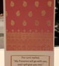 Pink and Gold border Christian Card