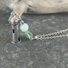 Eye catching lighthouse necklace with apatite gemstone beads,gift for her