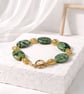 African Turquoise Jasper Bracelet Toggle Clasp - Image 5