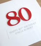 Handmade 30th birthday card - can be personalised with any age and message - Image 5