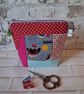 MULTI COLOURED PATCHWORK POUCH