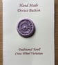 Hand Made Dorset Crosswheel Button, Traditional Yarrell Pattern, Mauve, 25 mm - Image 1