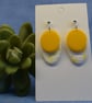Marbled Oval Drop Earrings - Image 1