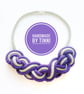 Contemporary cotton rope statement necklace - purple and green, gifts for women - Image 6