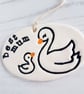Swan and babies hanging decoration, Mother's Day gift - Image 5
