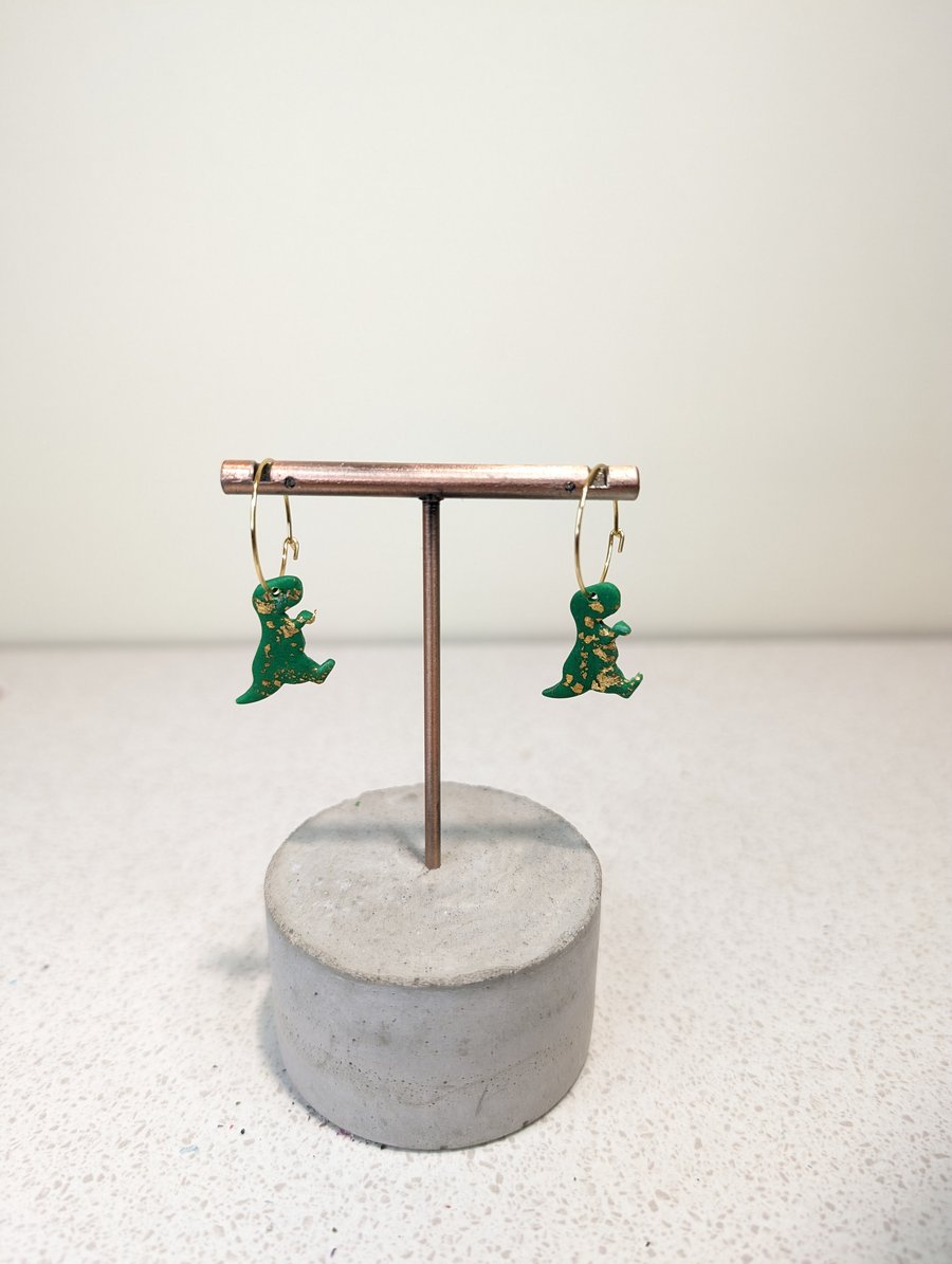 T rex hoop dangles