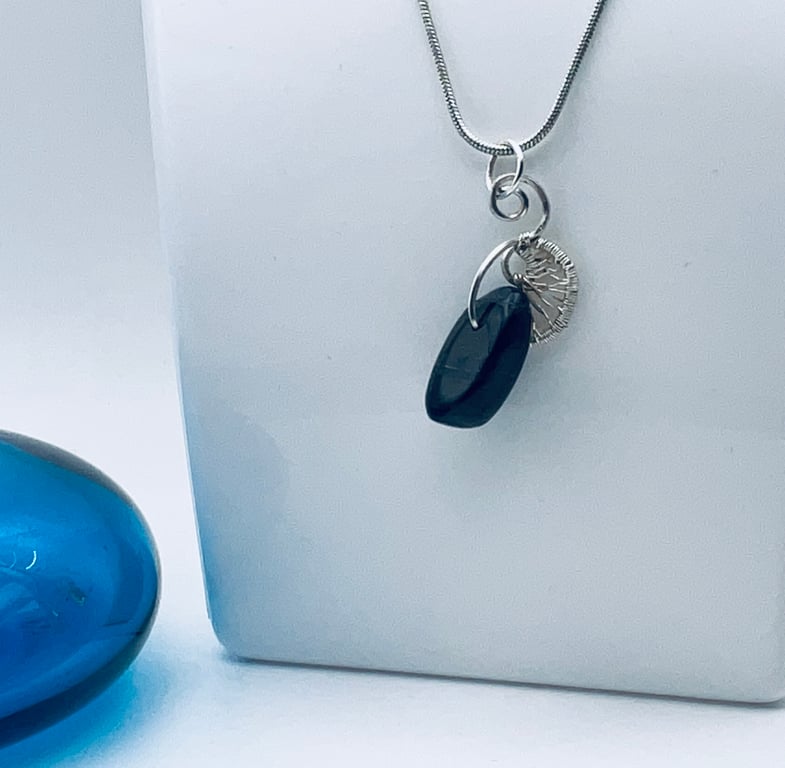 Dainty Black Onyx Mini Pendant