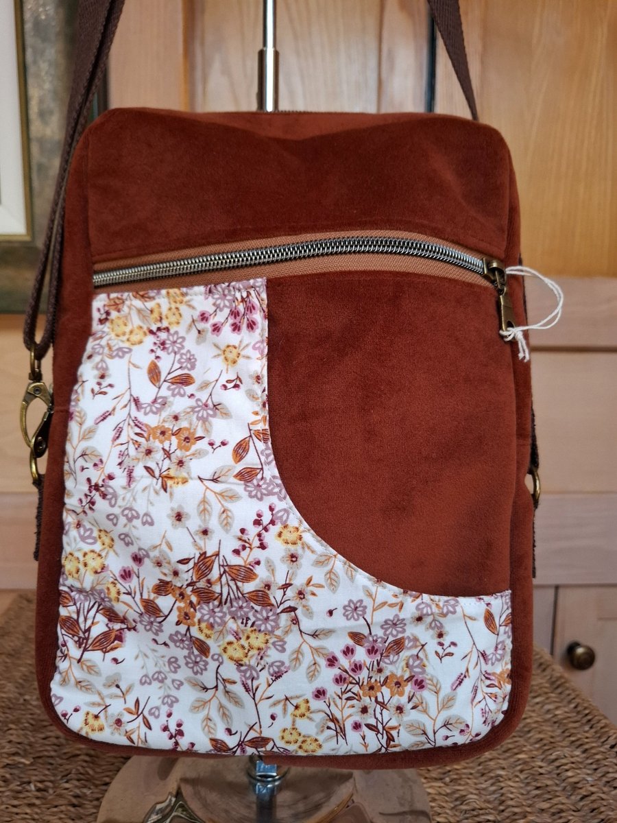 Russet velvet bag