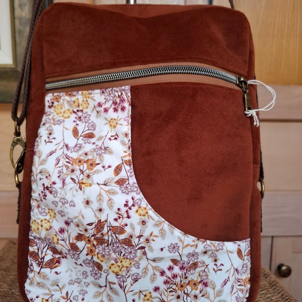 Russet velvet bag