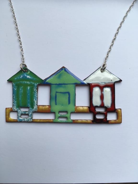 Hand Enamelled Wells-next-the-Sea Beach Huts