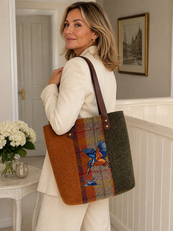 The Harris Tweed Kingfisher Tote