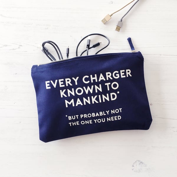 Charger & Cable Storage Zip Pouch