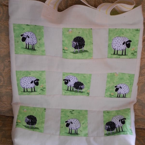 Flock of Sheep Calico Bag