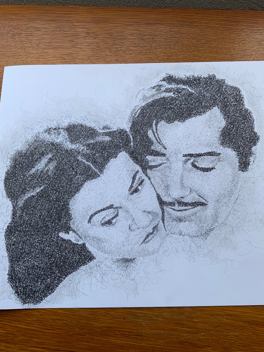 A portrait of Clark Gable and Vivien Leigh