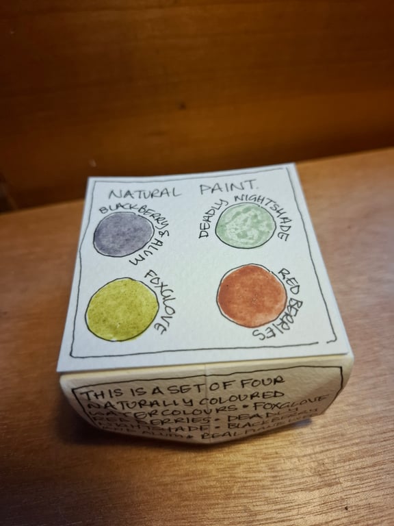 Set of 4 Naturally Coloured Watercolour Paints