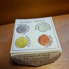 Set of 4 Naturally Coloured Watercolour Paints