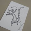 sproinging lemur - aceo