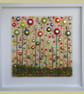 HANDMADE FUSED GLASS 'IN THE GARDEN' PICTURE.